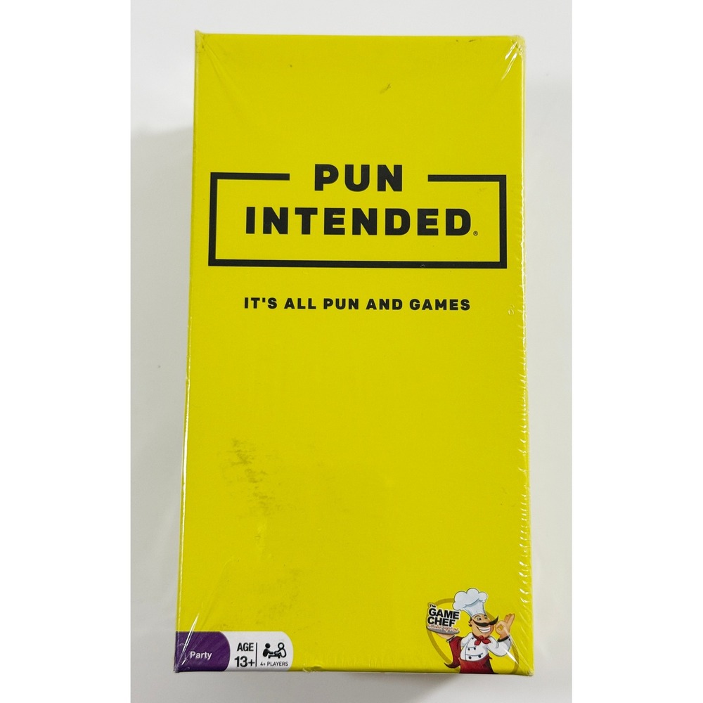 The Game Chef Pun Intended Card Game Unisex OS Yellow Party Wordplay Game New